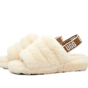 UGG Women's Fluff Yeah Slippers Cream - NEW IN BOX - Size 6